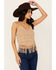 Image #2 - Shyanne Women's Hankie Hem Fringe Sweater Tank, Taupe, hi-res