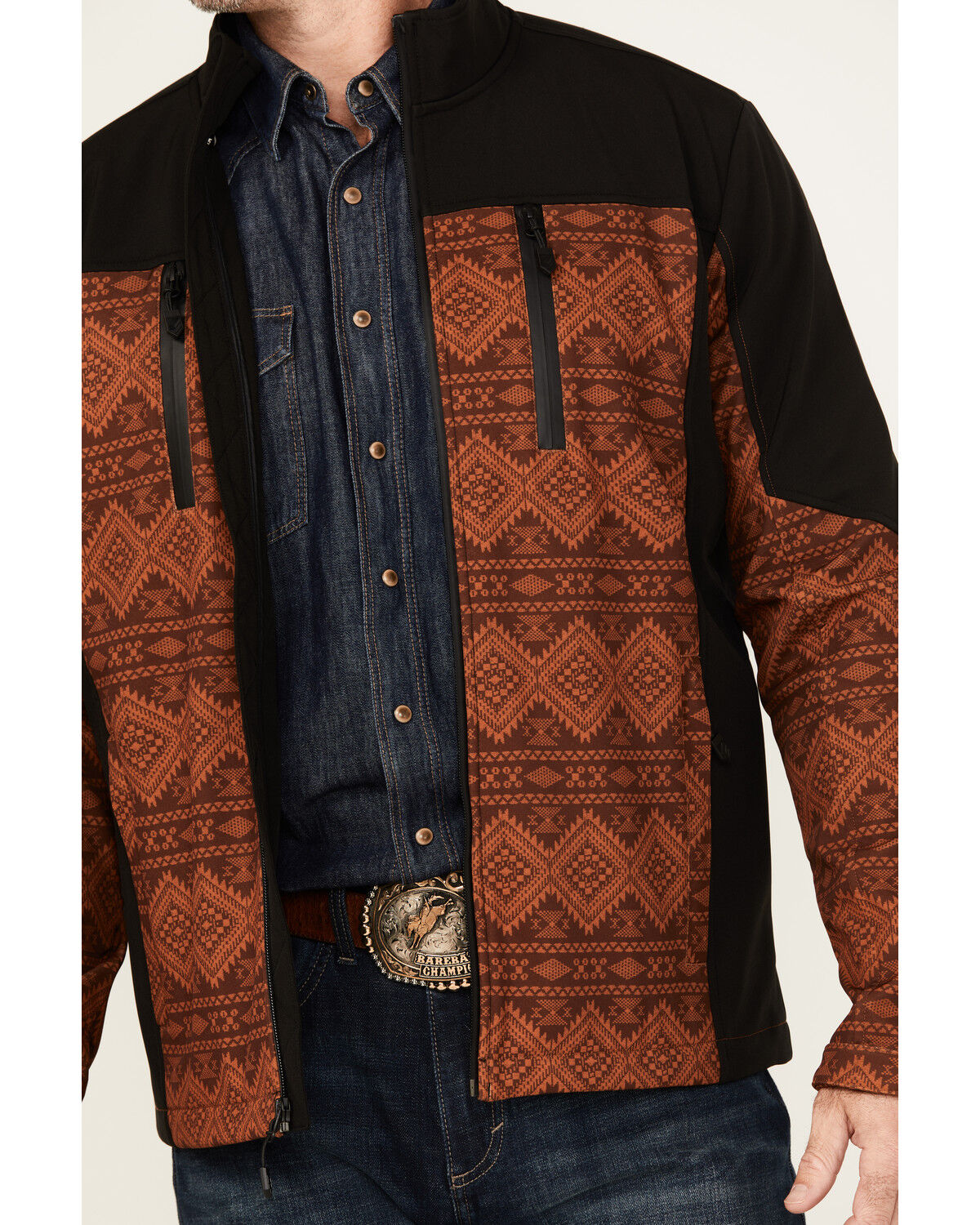 RANK 45® Men's Pine Tree Southwestern Print Softshell Jacket
