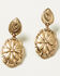 Image #1 - Lainey Wilson Women's Concho Earrings, Gold, hi-res