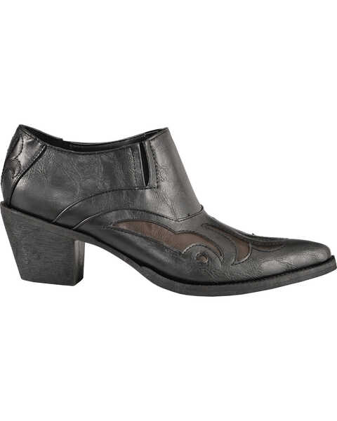 Image #2 - Roper Women's Inlay Ankle Boots - Pointed Toe, Black, hi-res