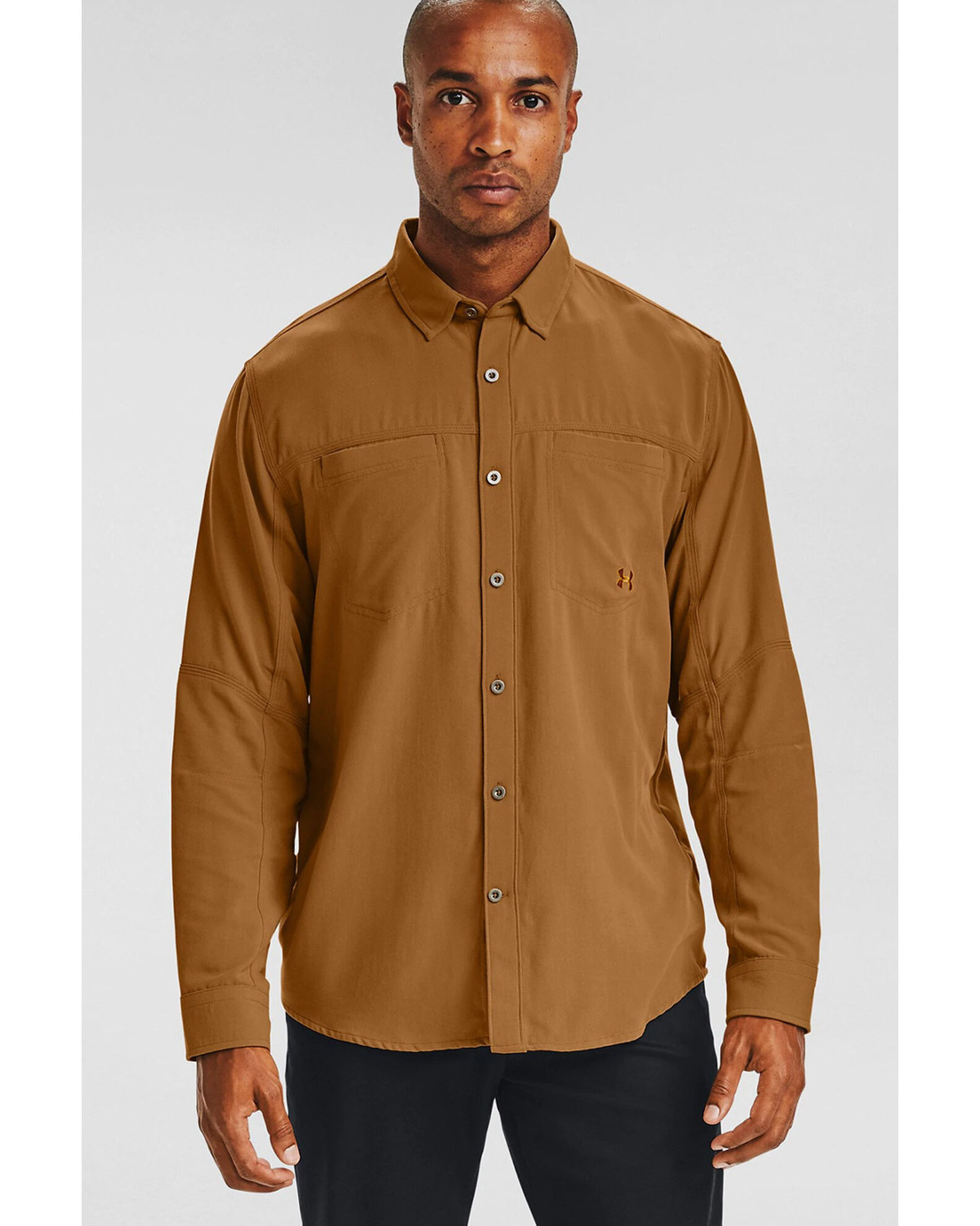 Product Name: Under Armour Men's Yellow Payload Button Down Long Sleeve  Work Shirt