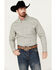 Image #1 - Justin Men's Boot Barn Exclusive JustFlex Medallion Print Long Sleeve Button-Down Western Shirt, Green, hi-res