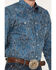 Cody James Men's Conquistador All-Over Print Snap Western Shirt , Blue, hi-res