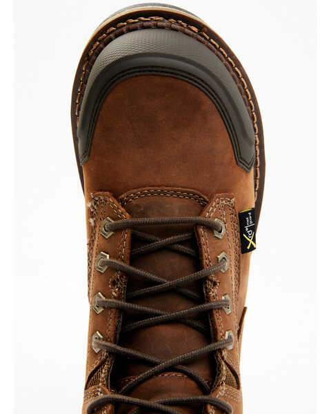 Hawx Men's 8" Internal Metguard Work Boots - Composite Toe, Brown, hi-res