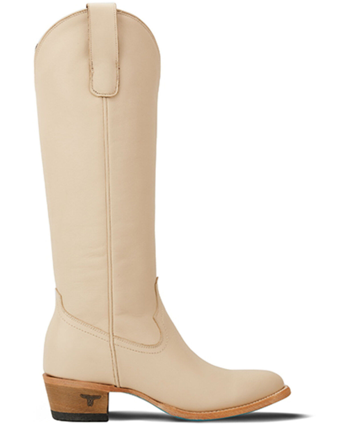 Image #2 - Lane Women's Plain Jane Tall Western Boots - Round Toe, Ivory, hi-res