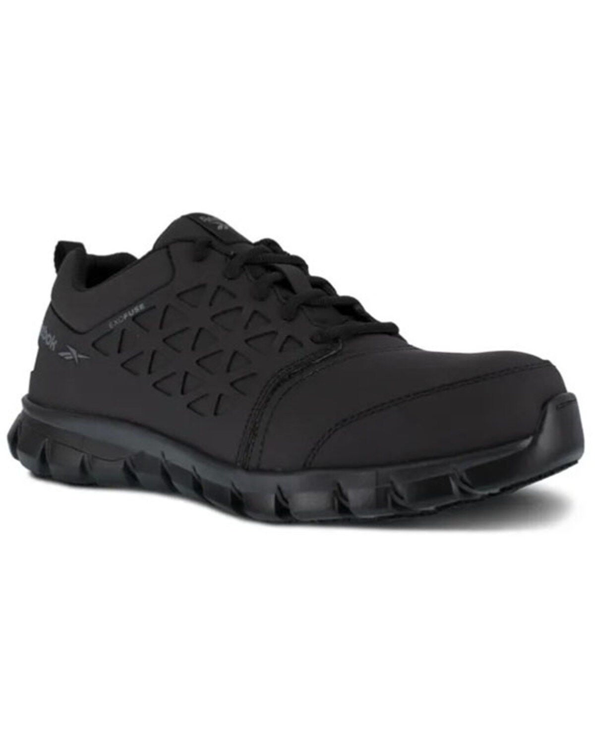 Reebok Men's Sublite Cushioned Work Shoes - Composite Toe, Black, hi-res