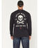 Image #2 - Ariat Men's FR Air Skull Long Sleeve Graphic Work Shirt - Big, Black, hi-res
