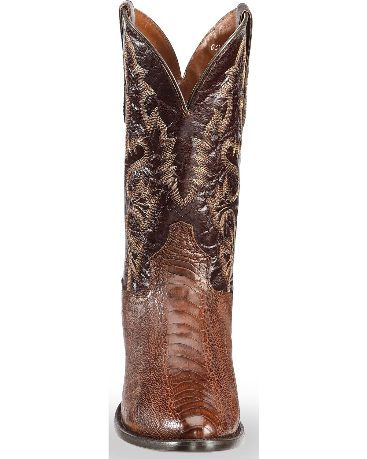 Image #4 - Dan Post Men's Brass Ostrich Leg Cowboy Boots - Medium Toe , , hi-res