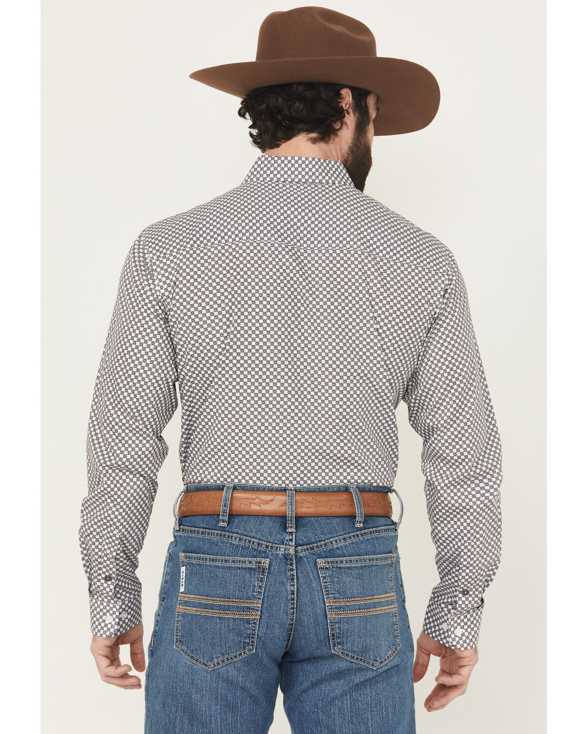 Image #4 - Cinch Men's Floral Geo Print Long Sleeve Button-Down Western Shirt, White, hi-res