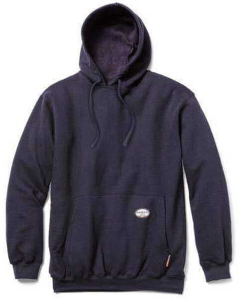 Image #1 - Rasco Men's FR Hooded Work Sweatshirt , Navy, hi-res