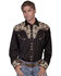 Image #1 - Scully Men's Grey Floral Embroidered Long Sleeve Western Shirt, , hi-res