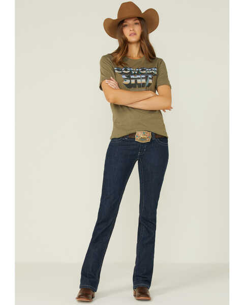 Ranch Dress'n Cowgirl Graphic Tee, Olive, hi-res
