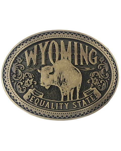 Cody James Men's Wyoming Heritage Buckle, Bronze, hi-res