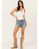 Image #2 - Idyllwind Women's Foster Medium Wash Embroidered High Rise Denim Shorts, Medium Wash, hi-res