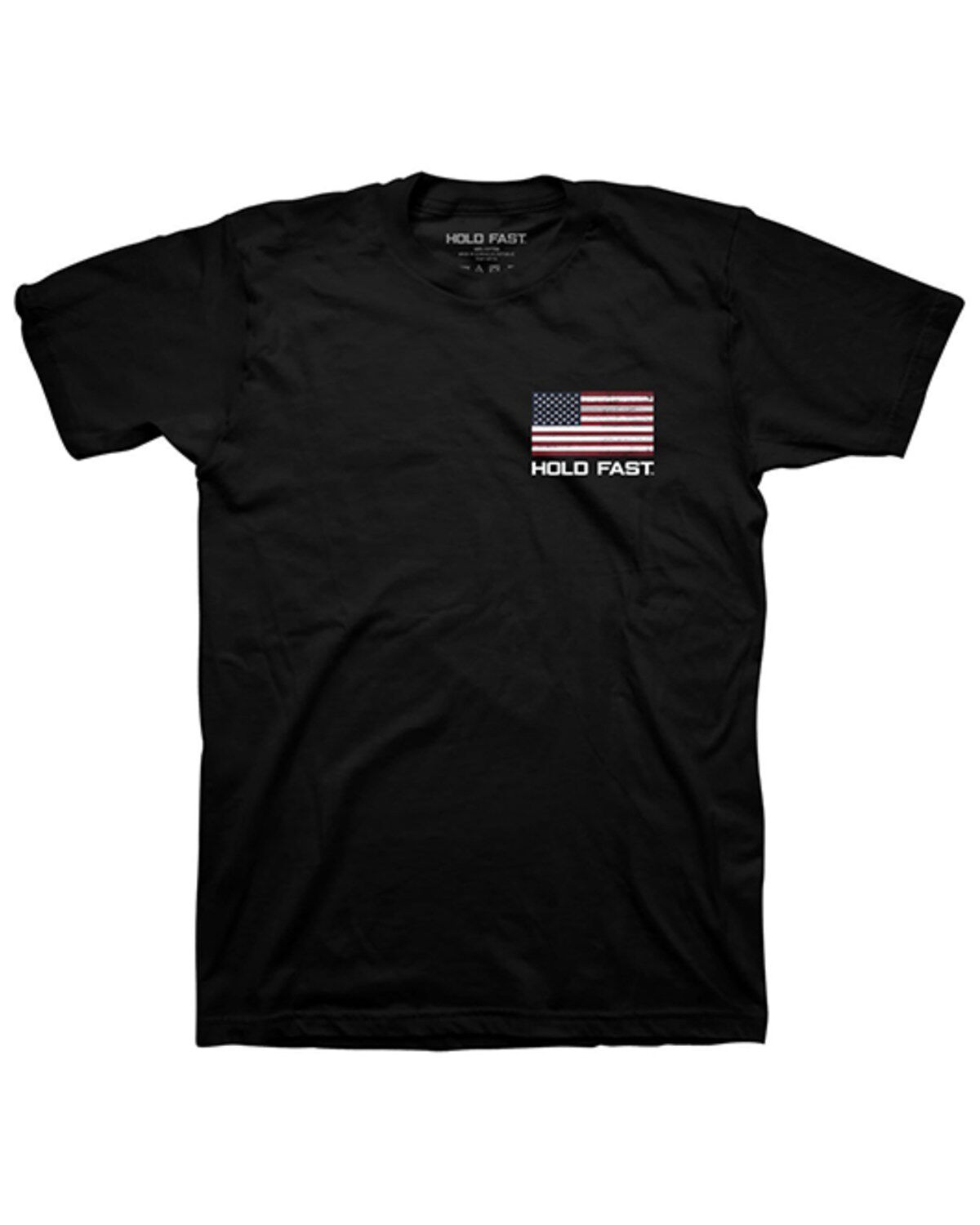 Image #2 - Hold Fast Men's Black Live Free Eagle Graphic Short Sleeve T-Shirt, Black, hi-res