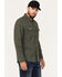 Brixton Men's Bowery Plaid Print Long Sleeve Button Down Flannel Shirt, Forest Green, hi-res