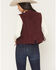 Image #4 - Scully Women's Suede Fringe Front Tie Vest, Ruby, hi-res