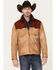 Image #1 - Scully Men's Burnished Suede Color Block Jacket, Tan, hi-res