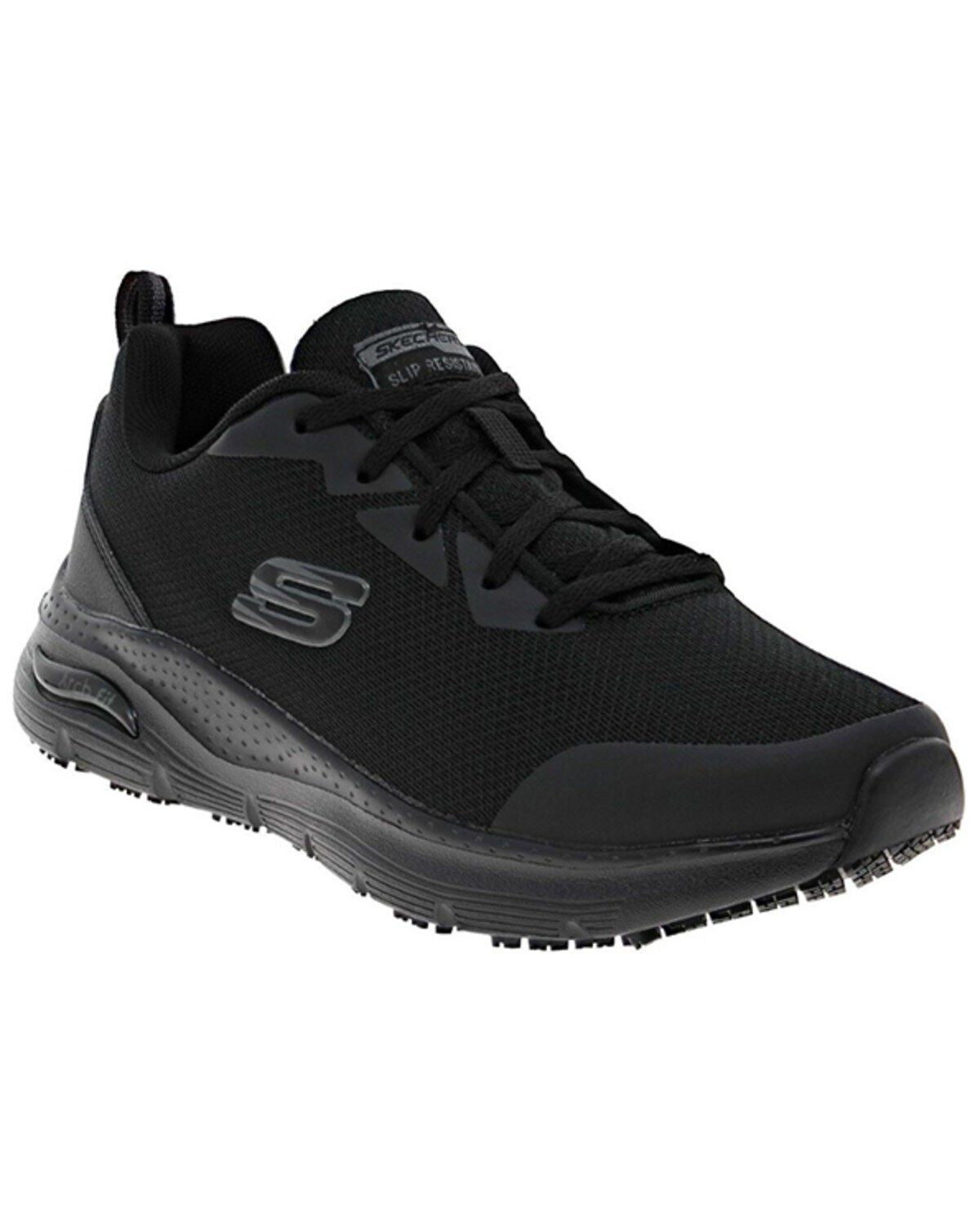 Skechers Women's Arch Fit Work Shoes - Round Toe, Black, hi-res
