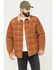 Brixton Men's Plaid Print Cass Jacket, Tan, hi-res