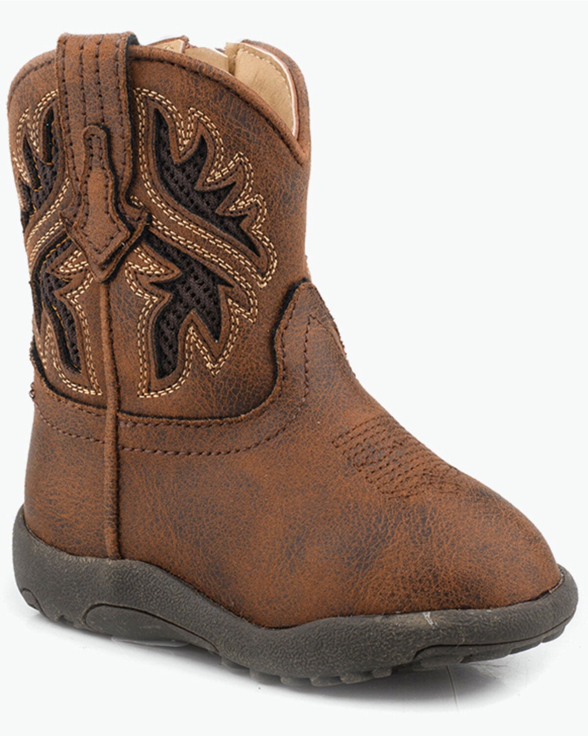 Roper Infant Boys' Cowbabies Draftmaster Western Boots - Round Toe, Brown, hi-res