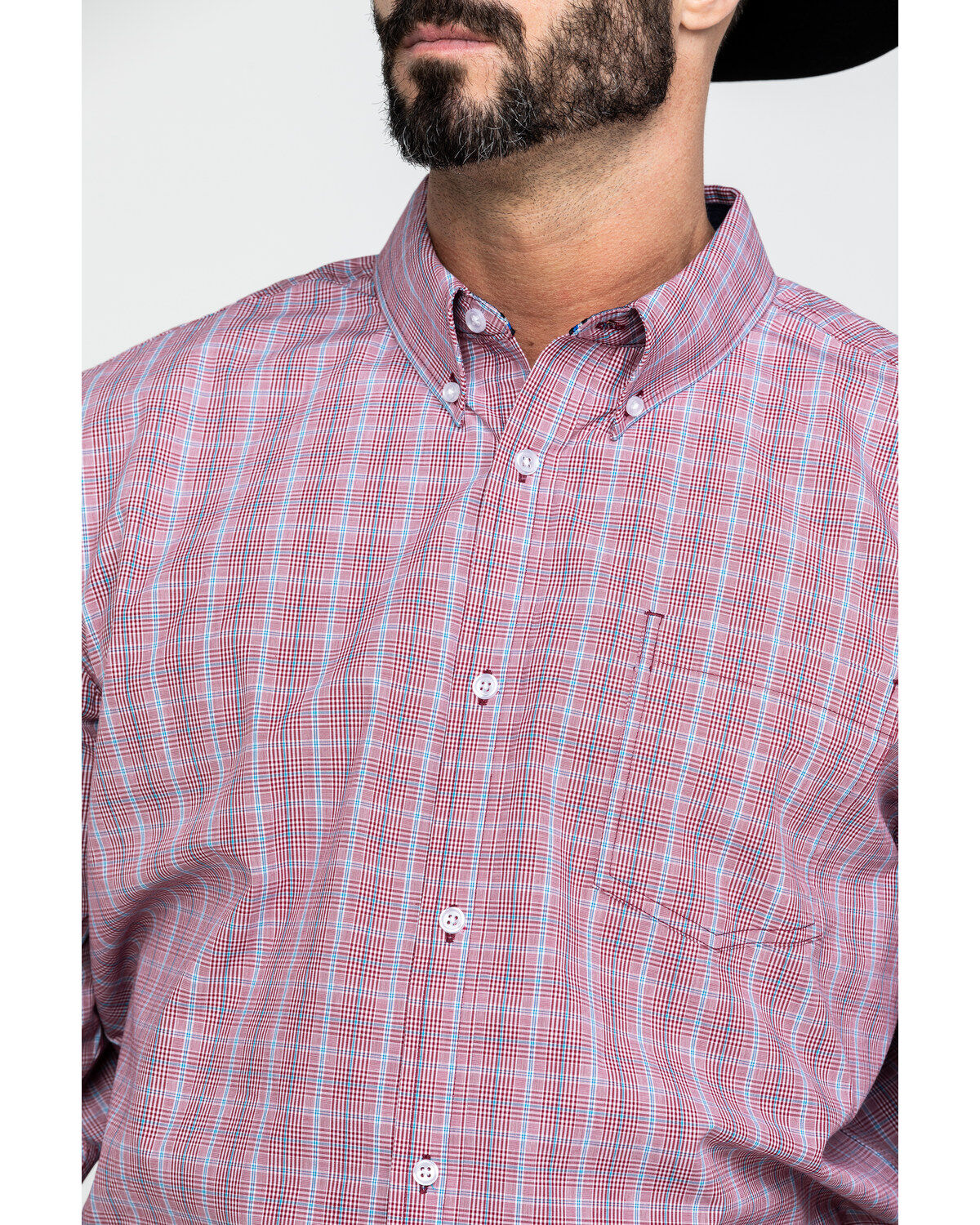 Image #4 - Cody James Core Men's Picnic Small Plaid Long Sleeve Western Shirt, , hi-res