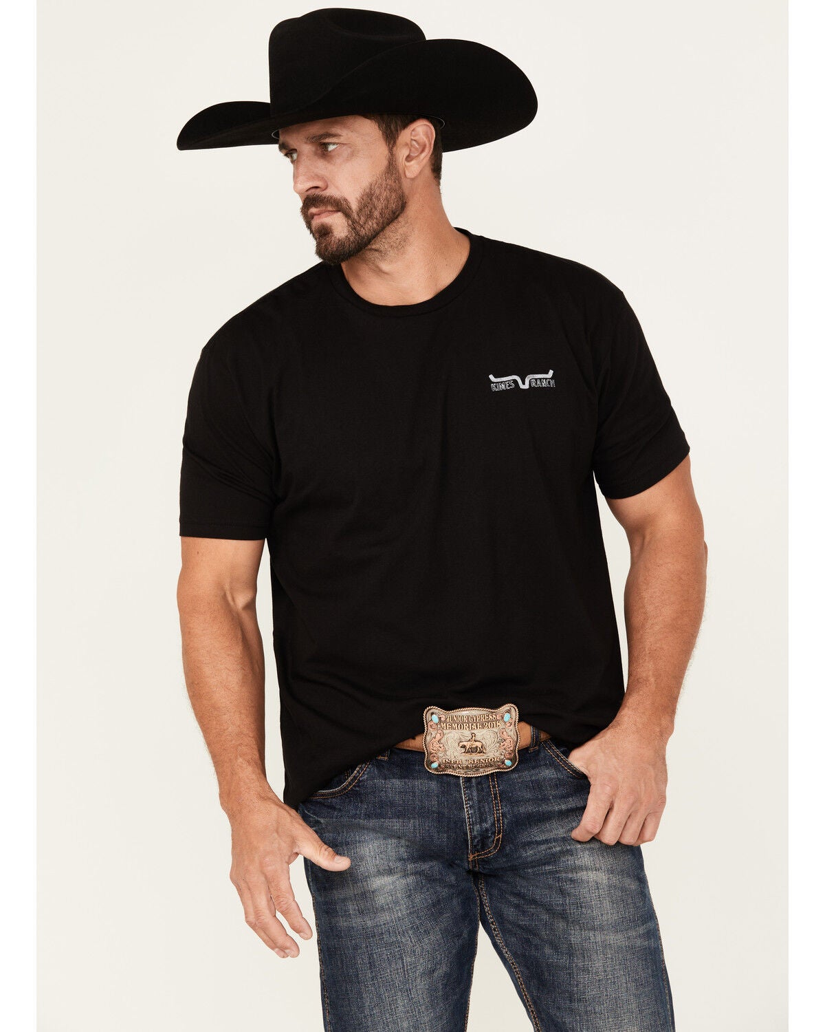 Kimes Ranch Men's Boot Barn Exclusive Drawn Horizon Short Sleeve T-Shirt, Black, hi-res