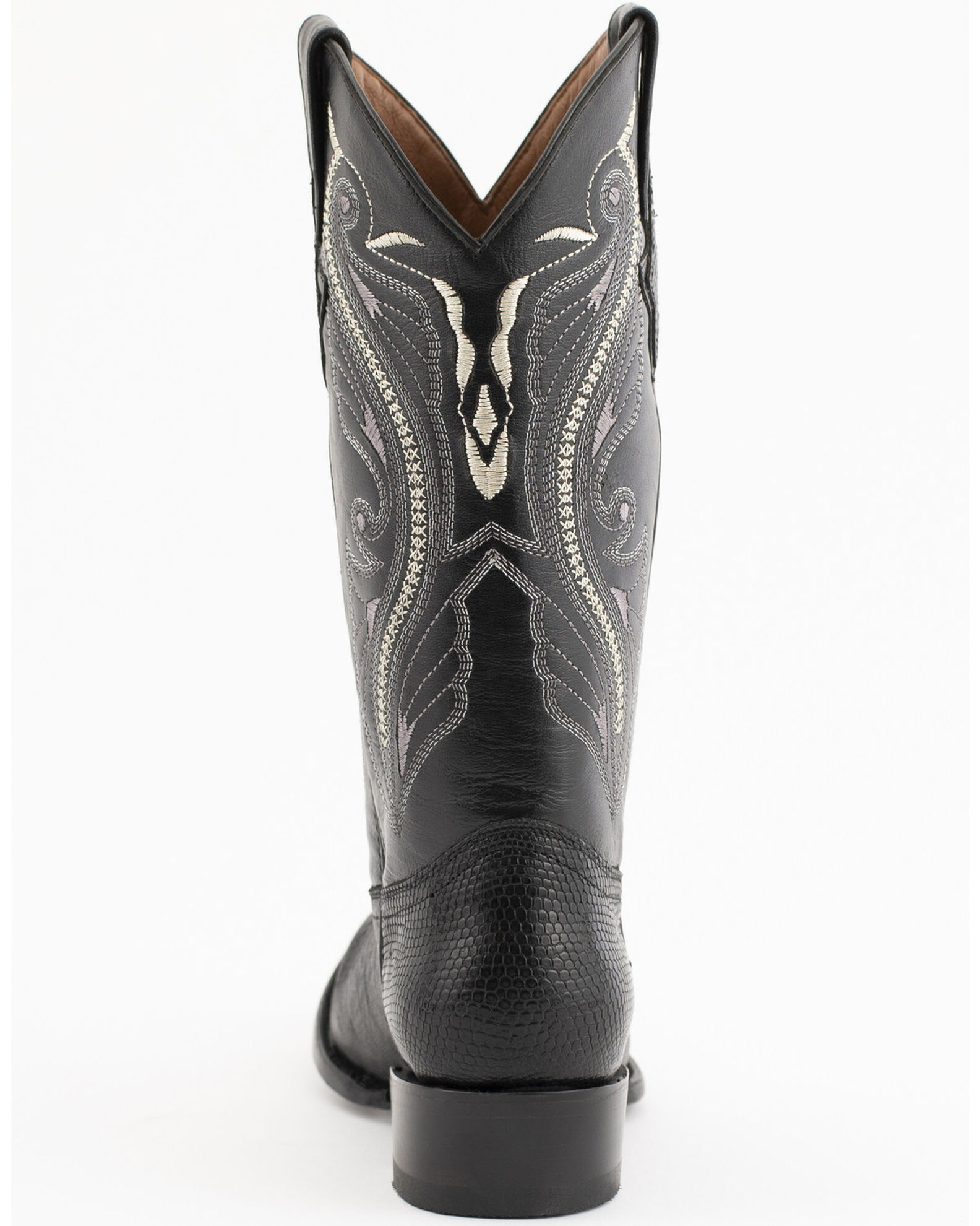 Image #3 - Ferrini Men's Exotic Teju Lizard Western Boots - Round Toe, Black, hi-res