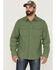 Image #1 - Brothers and Sons Men's Small Plaid Long Sleeve Button Down Western Shirt, Kelly Green, hi-res