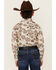 Image #4 - Cowboy Hardware Boys' Peacock Paisley Print Long Sleeve Snap Western Shirt, Brown, hi-res
