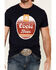 Brew City Beer Gear Men's Navy Coors Oval Graphic T-Shirt , Navy, hi-res