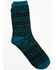 Shyanne Women's Southwestern Coolmax Single Pack Socks, Black, hi-res