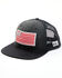 Image #1 - RopeSmart Men's Red & Heather Gray Flag Patch Mesh-Back Trucker Cap, Heather Grey, hi-res
