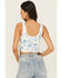 Image #4 - Shyanne Women's Floral Corset Top, White, hi-res