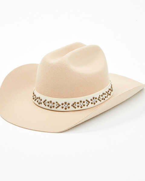 Shyanne Women's Opal Felt Cowboy Hat, Beige, hi-res