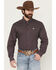 Image #1 - Cinch Men's Geo Print Long Sleeve Button-Down Western Shirt, Purple, hi-res