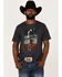 Wrangler Men's Mexico Rider Logo Graphic T-Shirt , Navy, hi-res