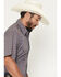 Image #2 - Ely Walker Men's Boot Barn Exclusive Cowboy Print Short Sleeve Snap Western Shirt, Blue, hi-res