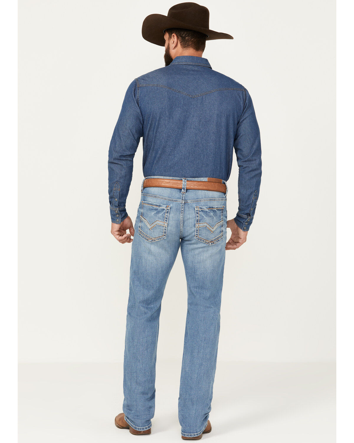 Product Name:  Moonshine Spirit Men's Legend Light Wash Slim Straight Stretch Denim Jeans