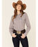 Image #1 - Cinch Women's Multi Geo Print Long Sleeve Pearl Snap Western Core Shirt, Multi, hi-res