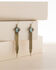 Image #1 - Shyanne Women's Gilded Gold Diamond Tassel Earrings, Gold, hi-res