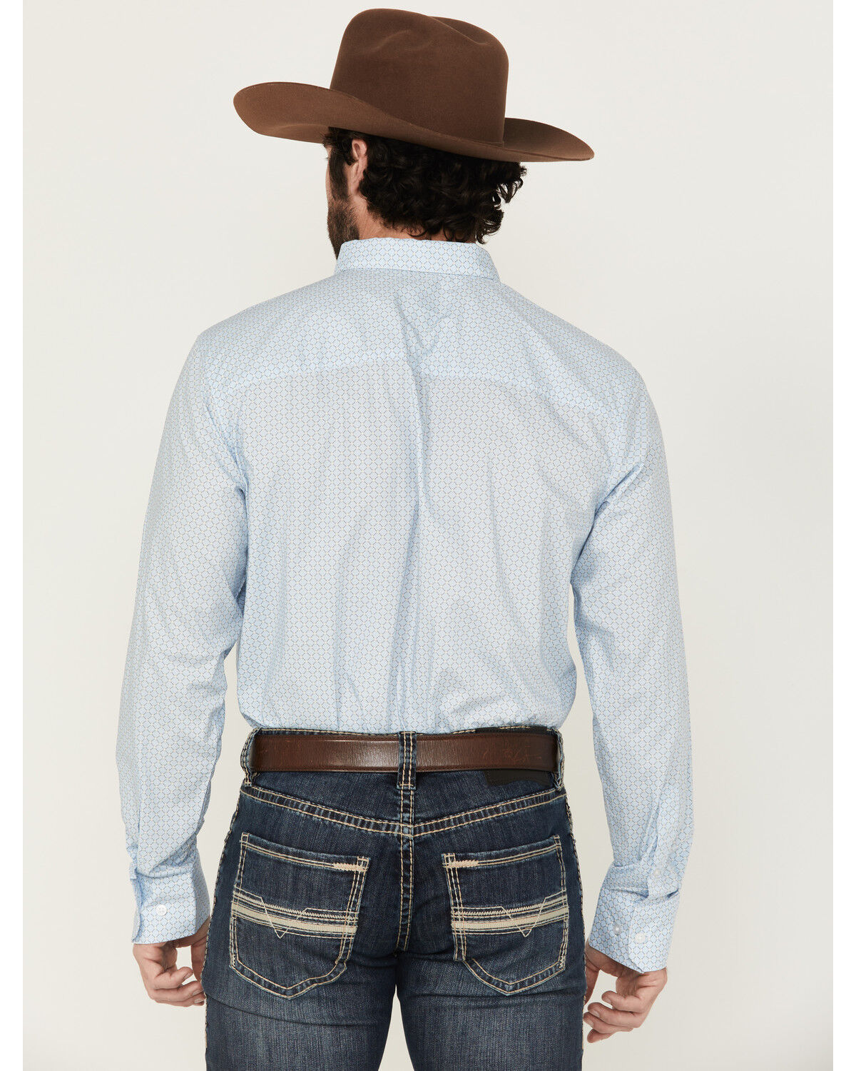 Image #4 - Wrangler x Cody Johnson Men's Geo Print Long Sleeve Button-Down Western Shirt - Tall, , hi-res