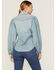 Panhandle Women's Denim Dolman Sleeve Snap Shirt , Blue, hi-res