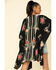 Image #5 - Angie Women's Black Floral Border Print Kimono , , hi-res