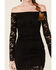 Panhandle Women's Lace Off The Shoulder Short Dress, Black, hi-res