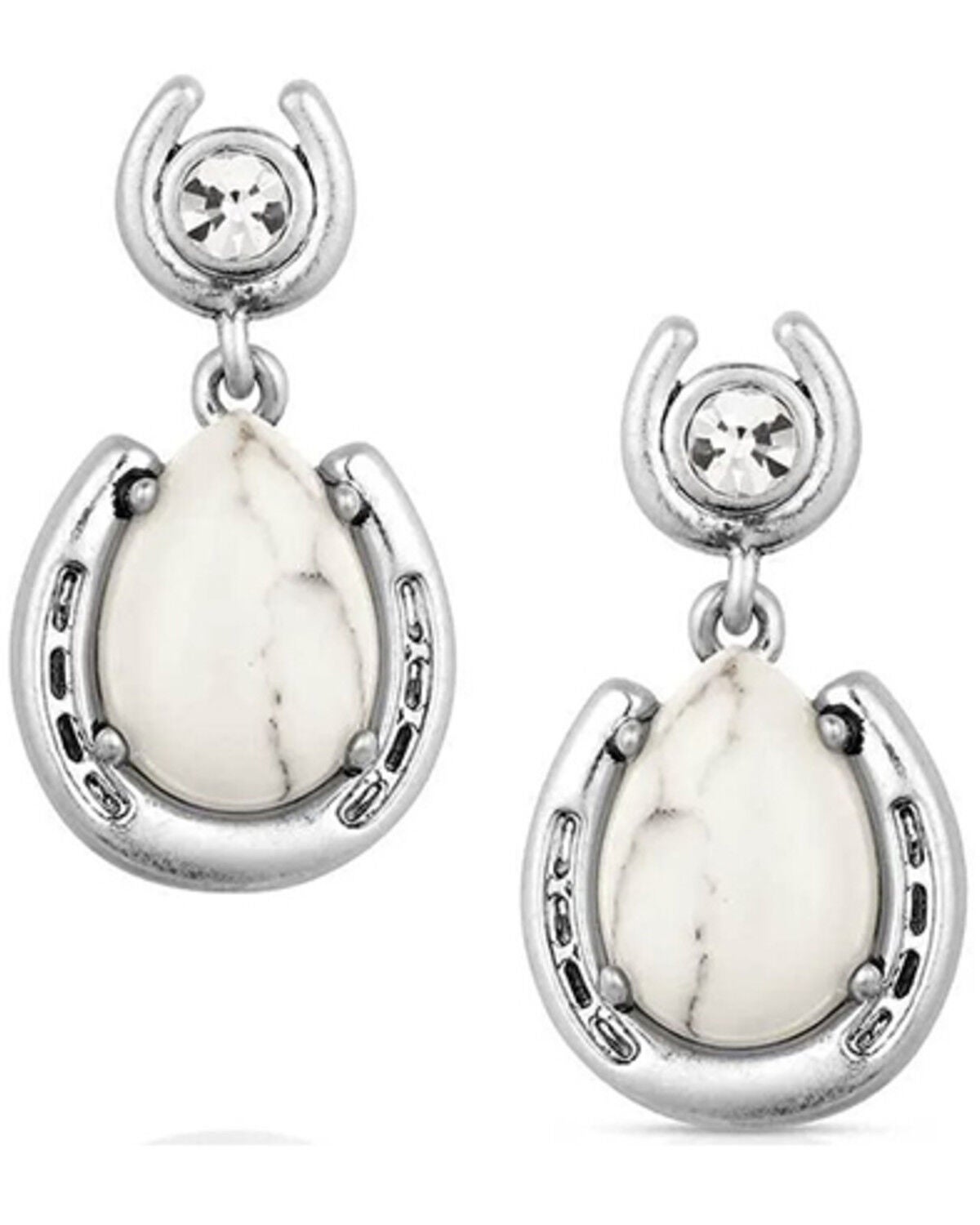 Montana Silversmiths Women's Pure Luck Earrings, Silver, hi-res