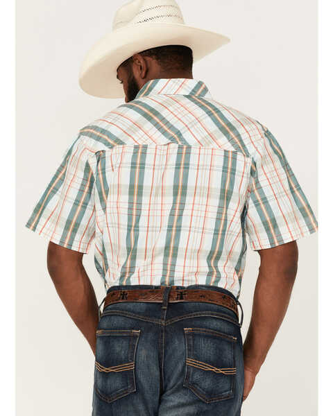 Image #4 - Resistol Men's Pierson Large Plaid Short Sleeve Button Down Western Shirt , Multi, hi-res