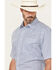 Image #2 - Wrangler 20X Men's Geo Print Short Sleeve Snap Stretch Western Shirt, Blue, hi-res