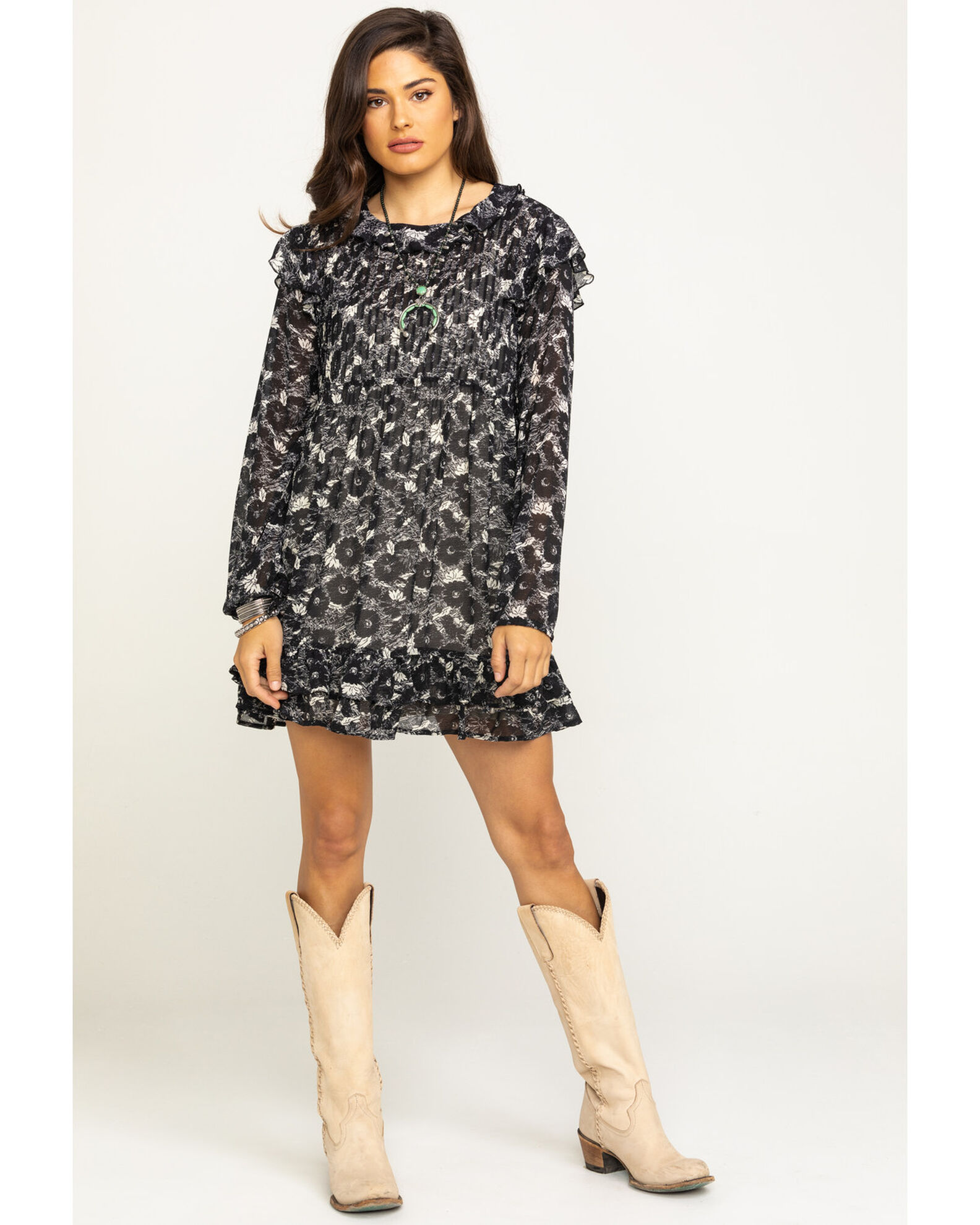 Image #6 - Free People Women's These Dreams Mini Dress, Black, hi-res