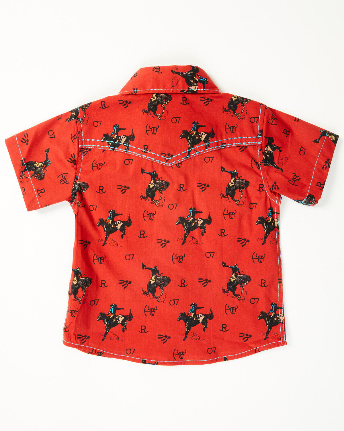 Image #3 - Cowboy Hardware Toddler Boys' Vintage Bronc Conversation Print Short Sleeve Snap Western Shirt, , hi-res